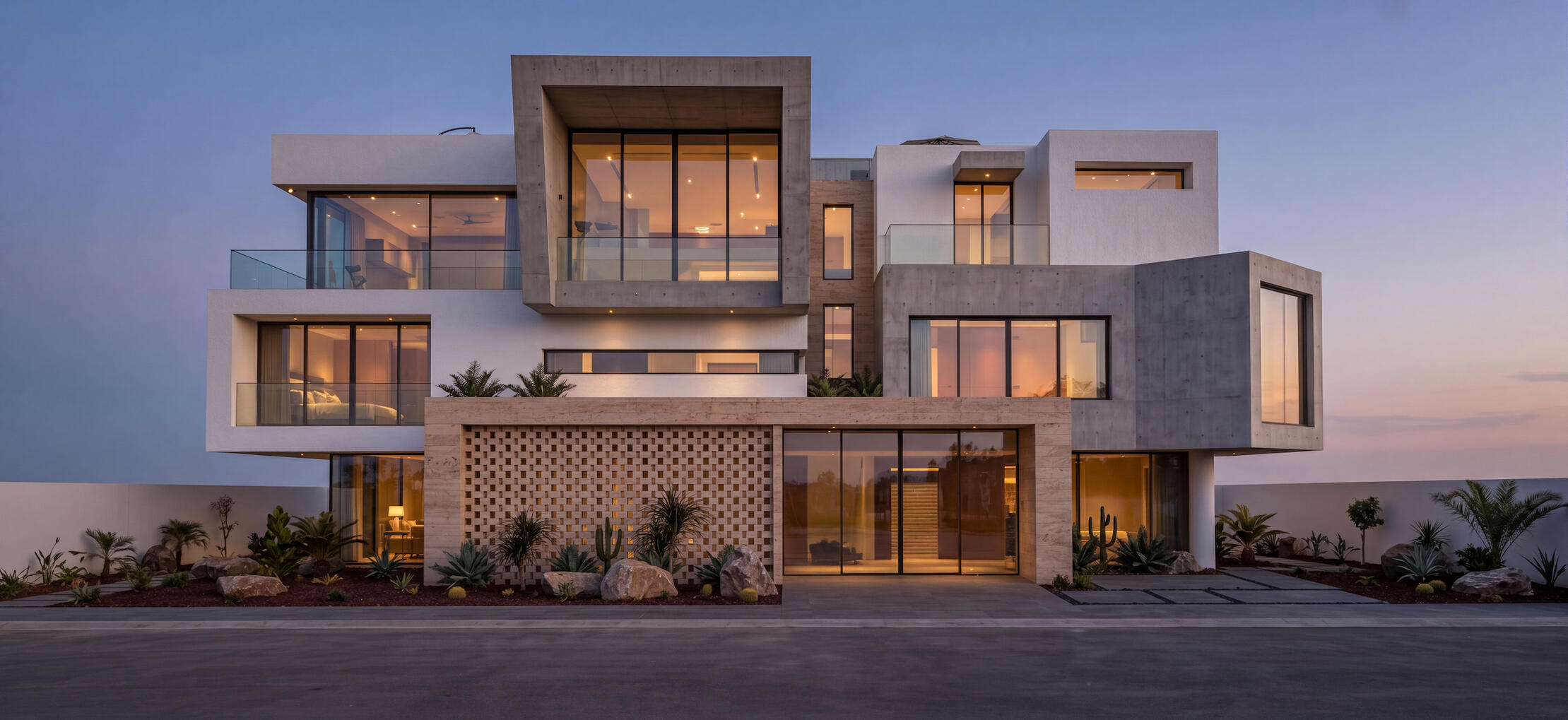 Contemporary villa — exterior architectural visualization by VAGANTIS RENDER
